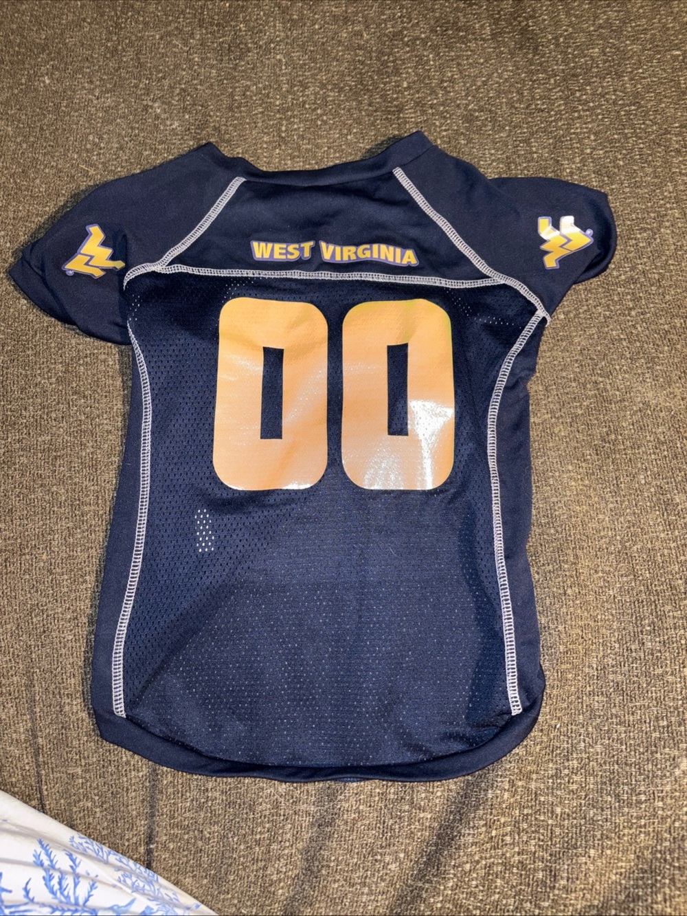 Navy & Gold Dog Jersey - WV Team Pet Shirt XL